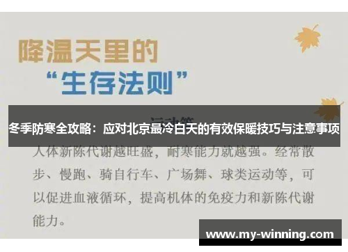 冬季防寒全攻略：应对北京最冷白天的有效保暖技巧与注意事项