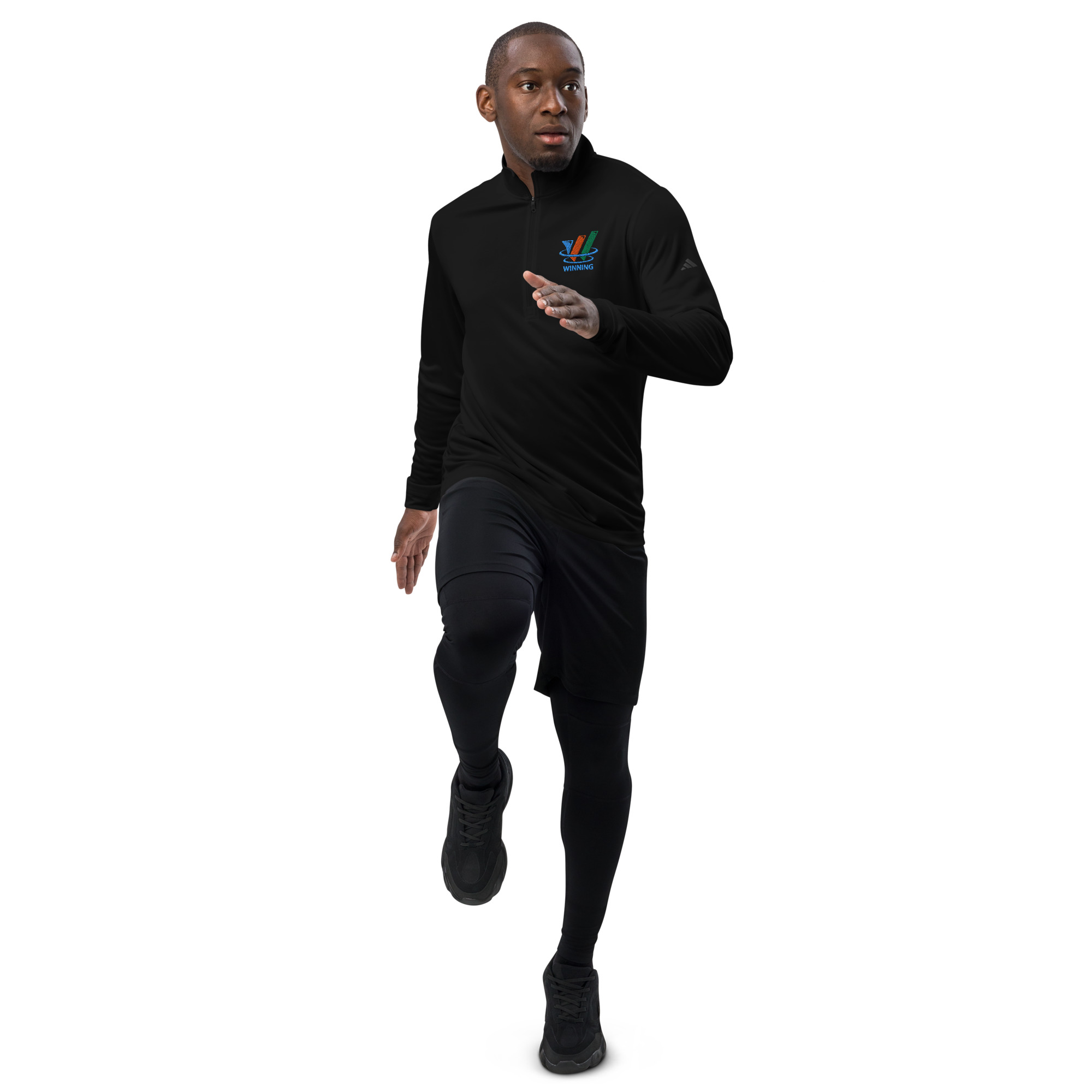 Adidas Black Quarter Zip Pullover - Image 3