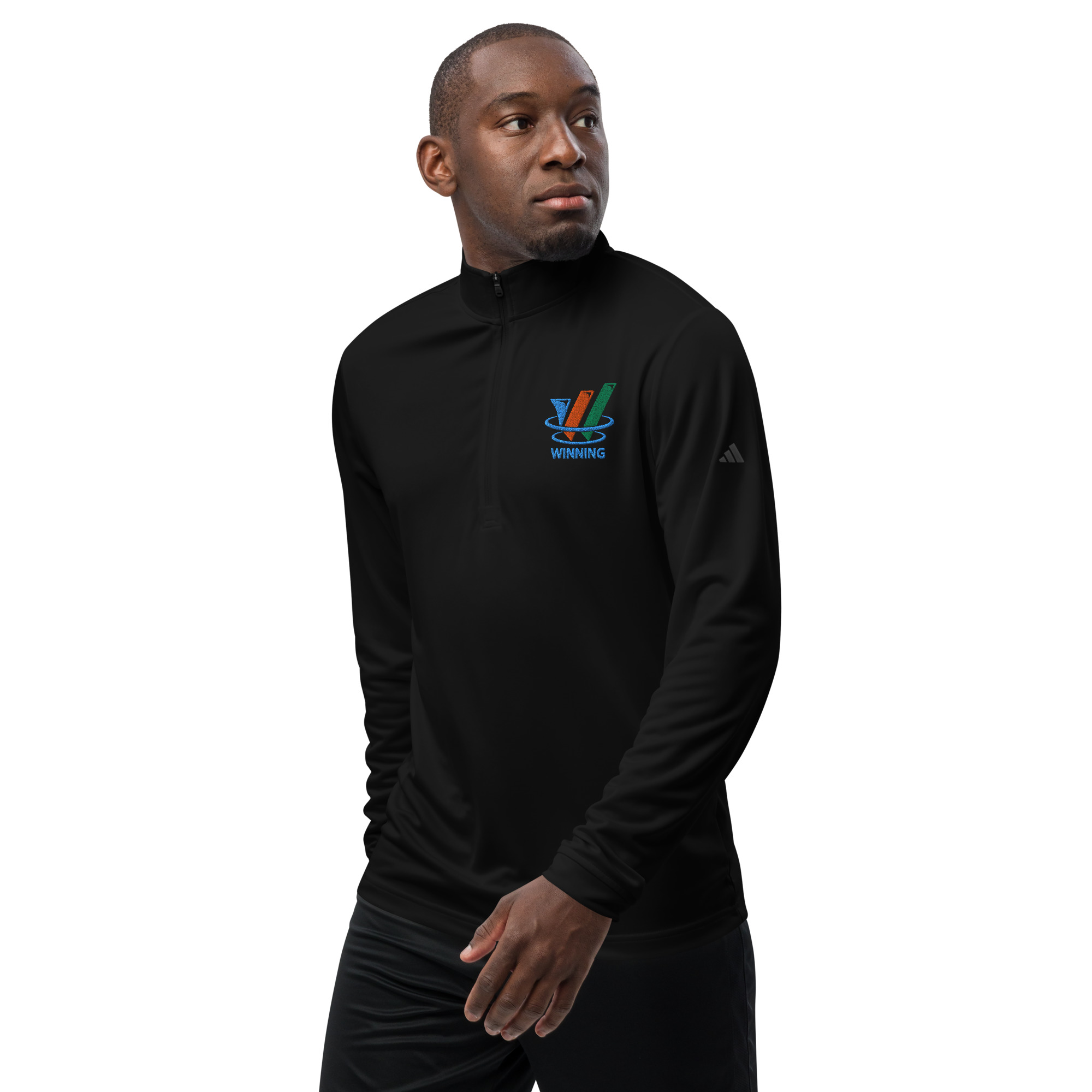 Adidas Black Quarter Zip Pullover - Image 4