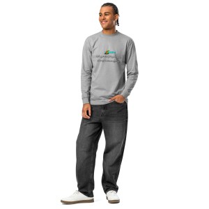 Men's Gray Heavyweight Long Sleeve T-Shirt