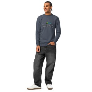Men's Blue Heavyweight Long Sleeve T-Shirt